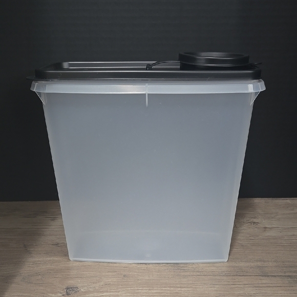 NWT Tupperware Pour n' Store Cereal Keeper with Black Lid 469, 471 and 7882A - Picture 1 of 6